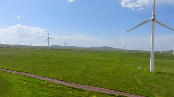 风力发电厂航拍