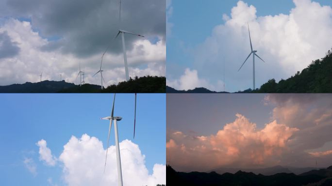 大自然风车发电素材60帧