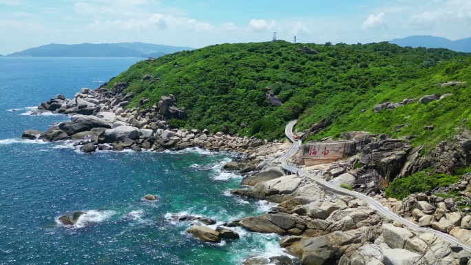 高视角航拍海南三亚海棠湾蜈支洲岛玻璃海