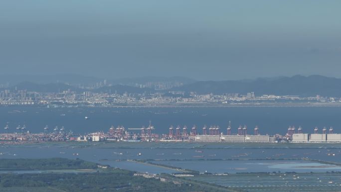 珠江口南沙湿地景区航拍