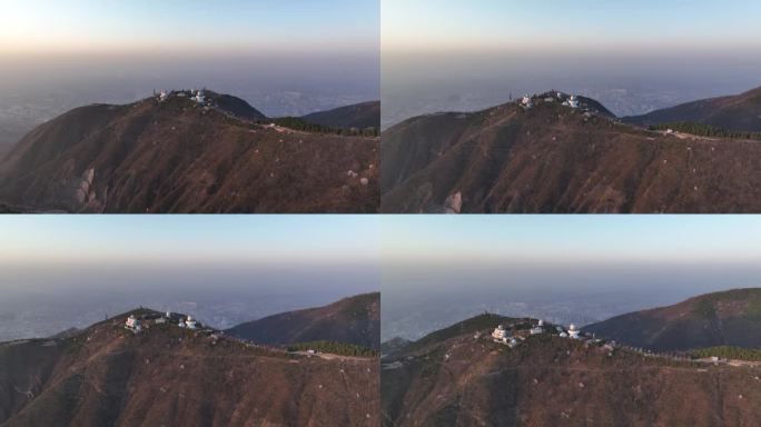 4k西安市骊山晨曦航拍