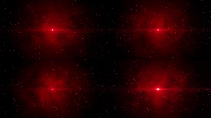 红色闪闪发光的粒子运动灯光亮度插图夜晚背景，艺术空间散景速度矩阵神奇效果背景动画