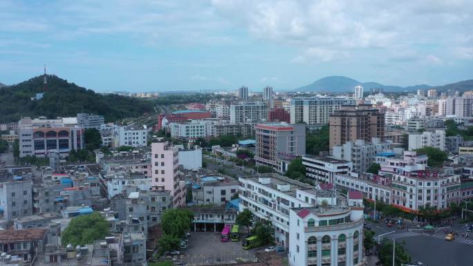 陵水航拍  陵水县街道 陵水城市