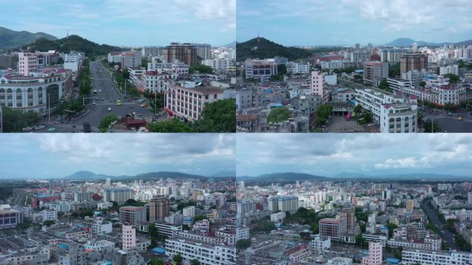 陵水航拍  陵水县街道 陵水城市