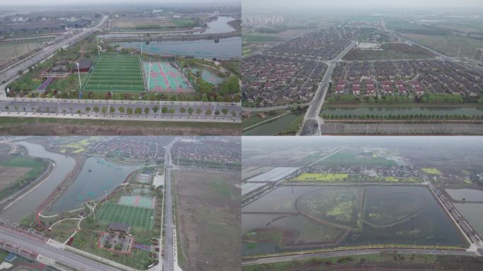 荆州高新区体育公园4K航拍