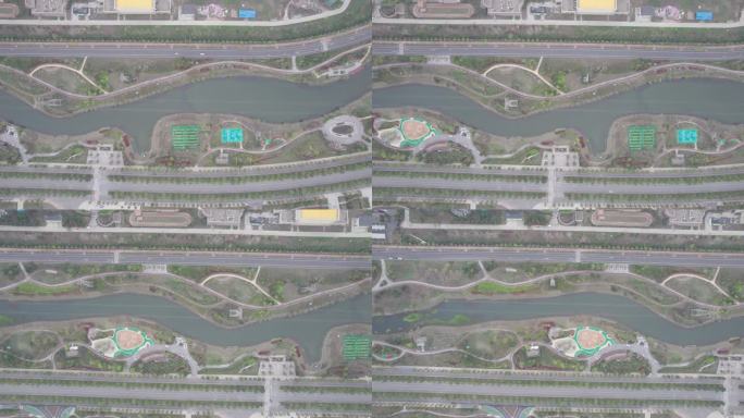 荆州楚国八百年城市公园4K航拍