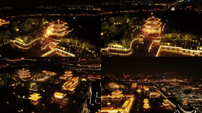 忻州古城夜景打铁花