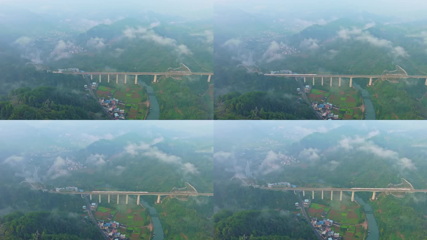 高速公路穿云云上俯瞰云端6K视频28