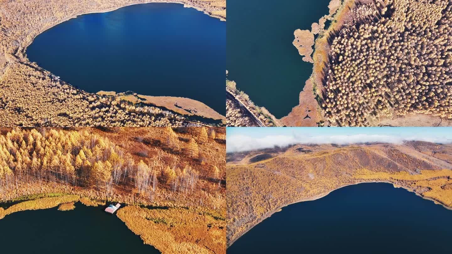 阿尔山乌苏浪子湖航拍大气4K风景