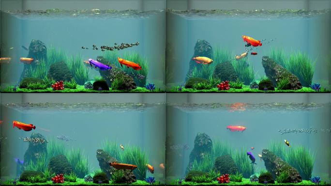 鱼缸水族馆循环动画