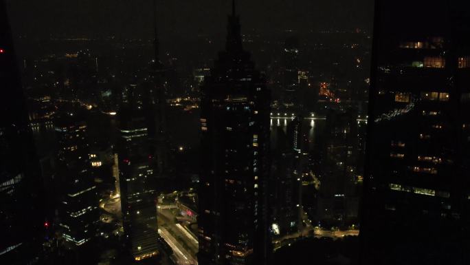 航拍上海·陆家嘴的夜