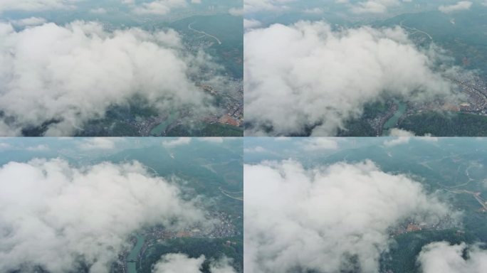 穿云云上俯瞰云朵云海云端6K视频15