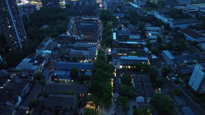 景德镇陶溪川文创街区夜景航拍陶溪川夜晚