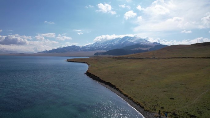 航拍新疆赛里木湖（1）