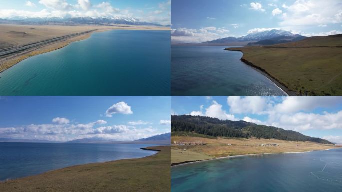 航拍新疆赛里木湖（1）