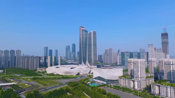 南京国际青年会议中心  双子楼 南京航拍