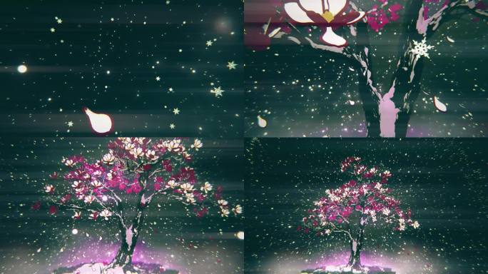唯美樱花粒子树