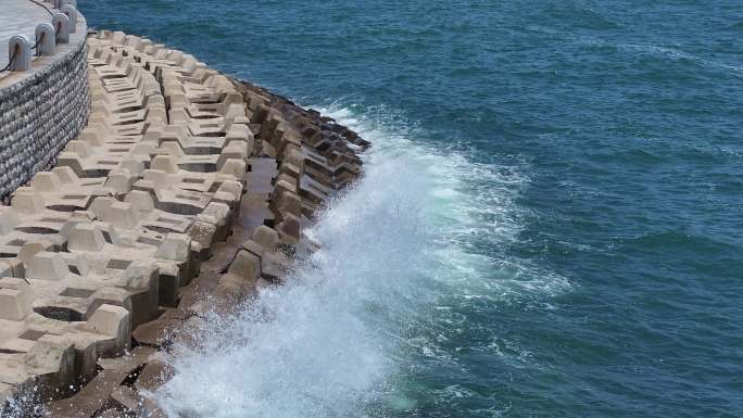 大连海岸线 航拍 海岸 海浪