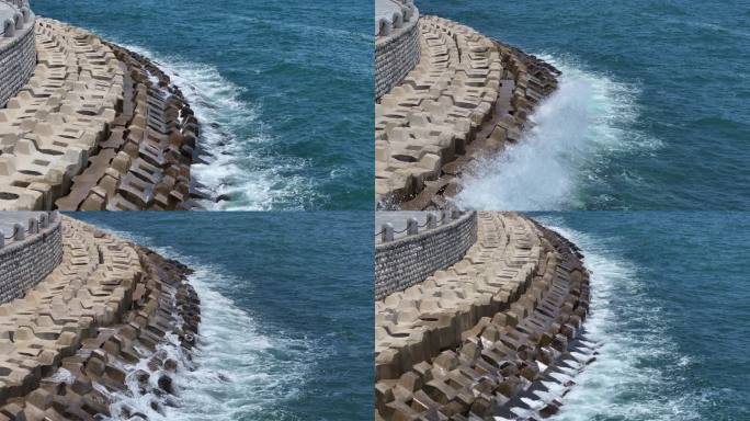 大连海岸线 航拍 海岸 海浪