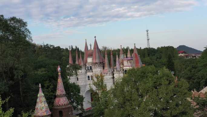 航拍号称重庆香格里拉沙坪坝中梁山海石公园