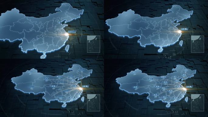 科技质感中国地图