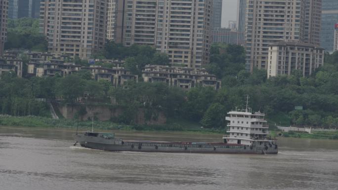 4K 重庆 货轮在江河上行驶