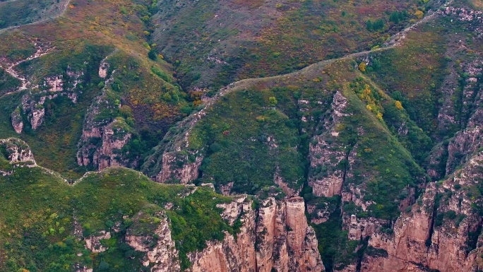 大同广灵黄龙峪峡谷风光航拍