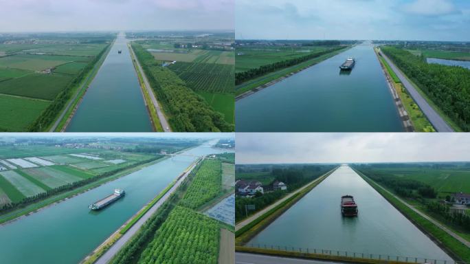 沙洋江汉运河汉江大桥航拍