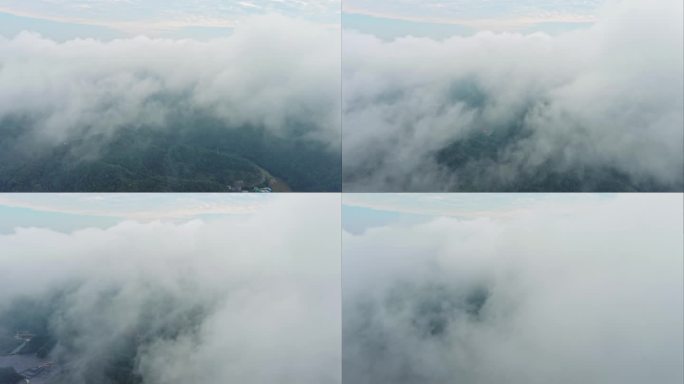 穿云云上俯瞰云朵云海云端6K视频01