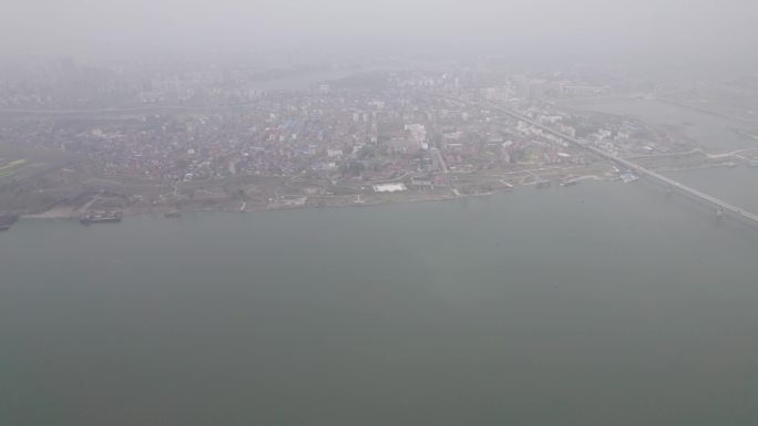 湖北荆门沙洋县城市大景4K航拍