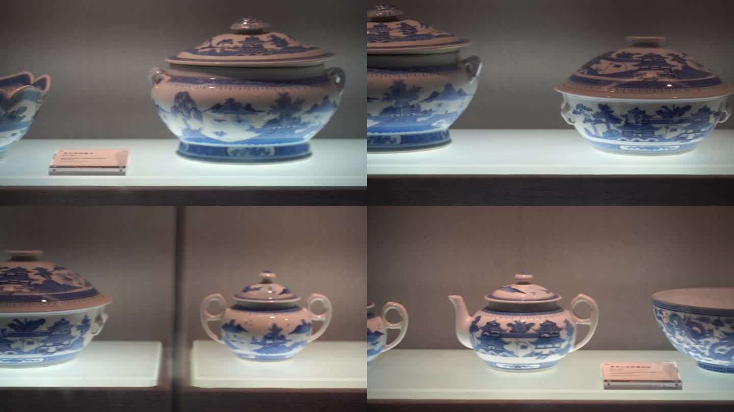 陶瓷博物馆展览品瓷器艺术品人文工艺品展示