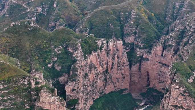 大同广灵黄龙峪峡谷风光航拍