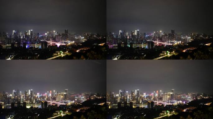 4K 重庆 夜景 灯光点亮延时