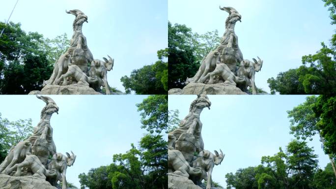 广州地标 五羊雕塑 越秀公园