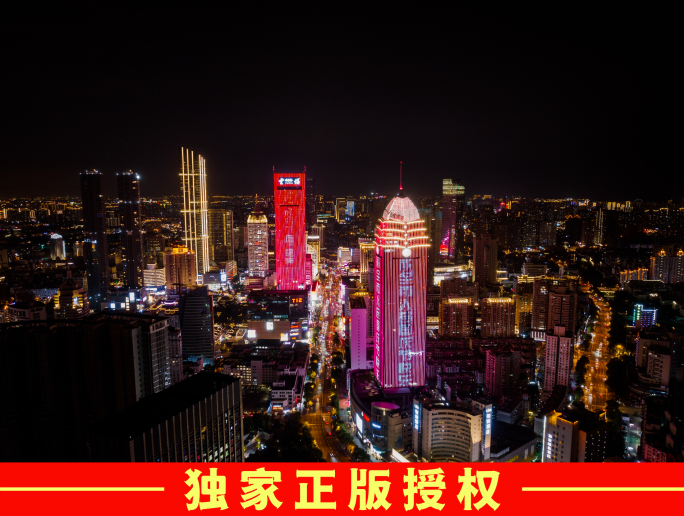 5k延时航拍无锡城市夜景全景