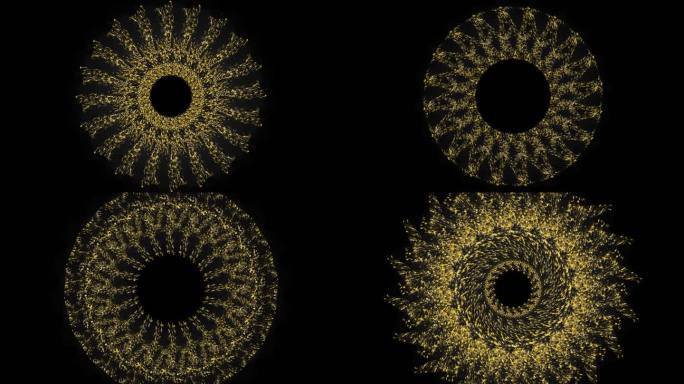 太阳粒子黄金眼数字艺术背景