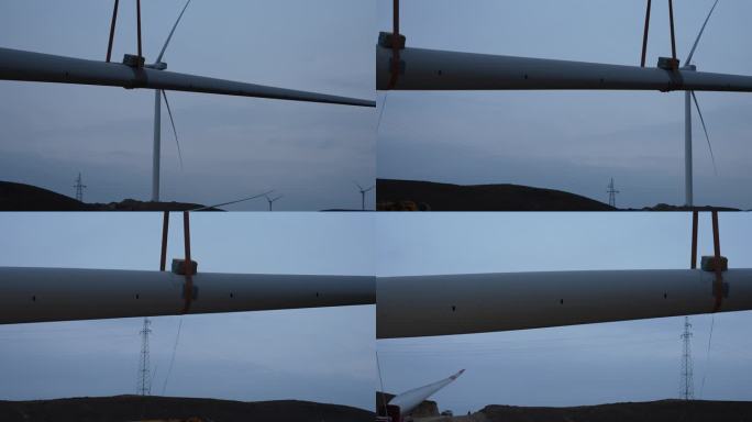 风力发电吊装风机安装作业风电组装