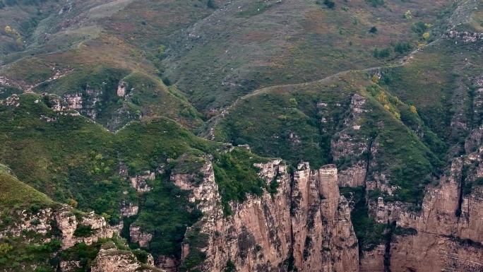 大同广灵黄龙峪峡谷风光航拍