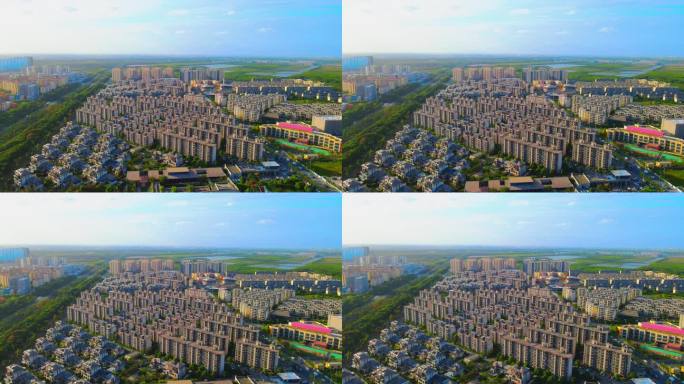 上海临港新城滴水湖全景4K素材