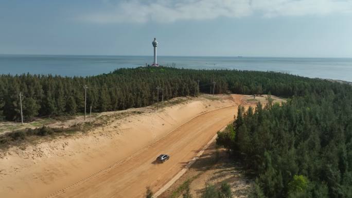 海南未修建好的环岛公路自驾