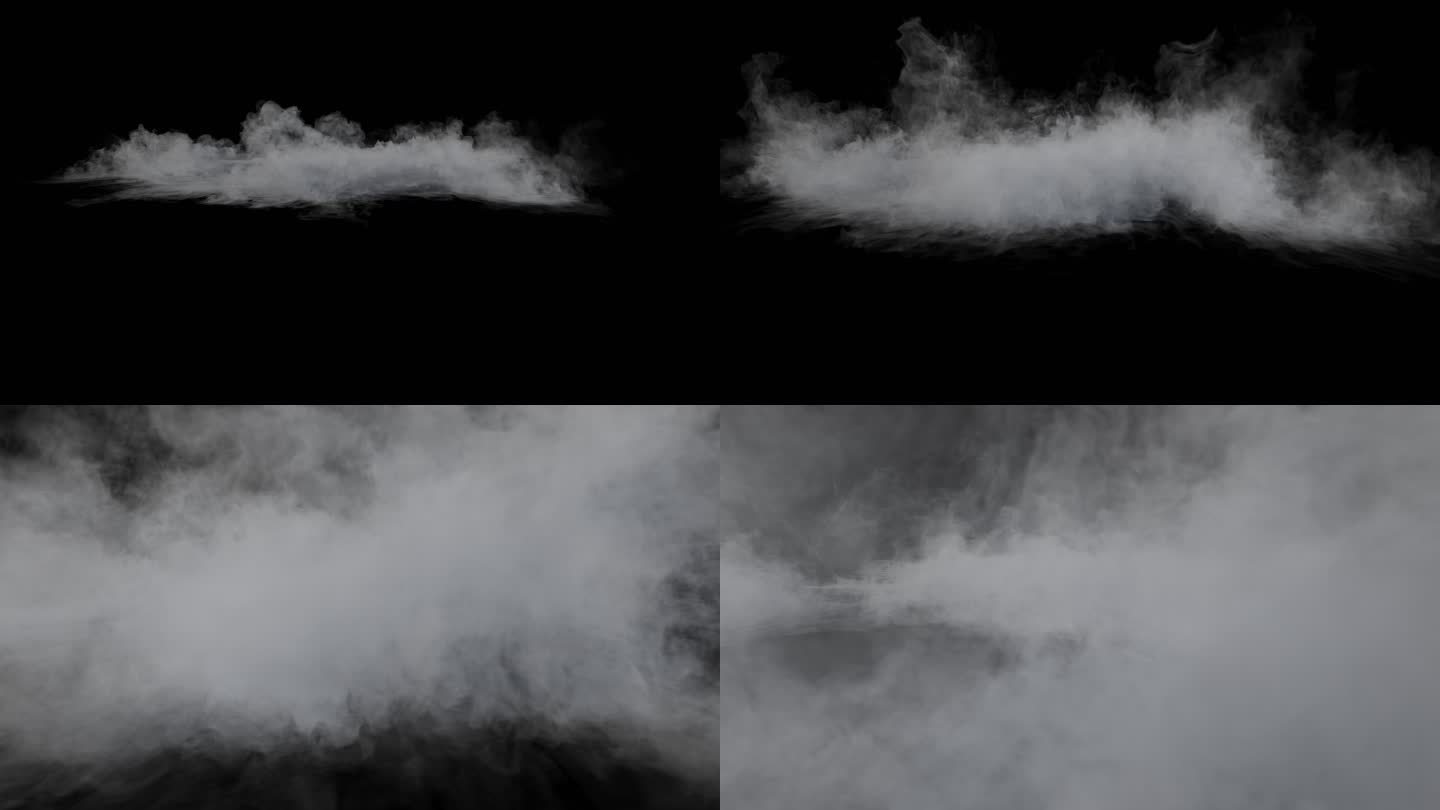4K烟雾冲屏穿云云雾素材（带Alpha）