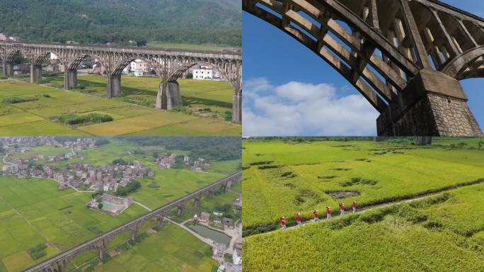 长岗坡渡槽广东红旗渠大妈在田野跳舞