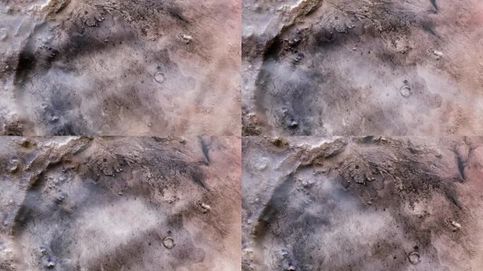 火星耶泽洛陨石坑古河床的火星景观，火星2020毅力号探测器的着陆点。本视频内容由美国宇航局提供。4 