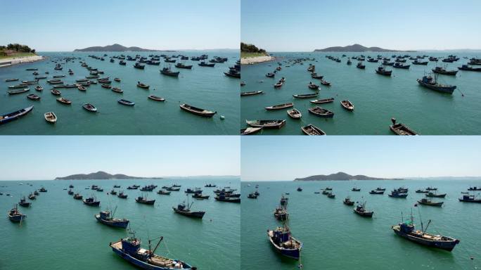 威海渔港渔船航拍