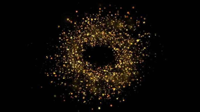 闪闪发光的光圈轨迹闪闪发光的星尘轨迹螺旋粒子效果动画假期
