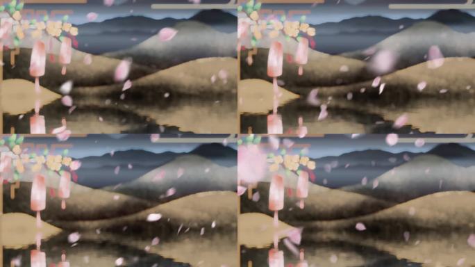 樱花飘落视频素材背景