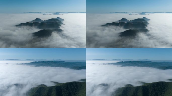 东北辽宁长白山山脉云海风景