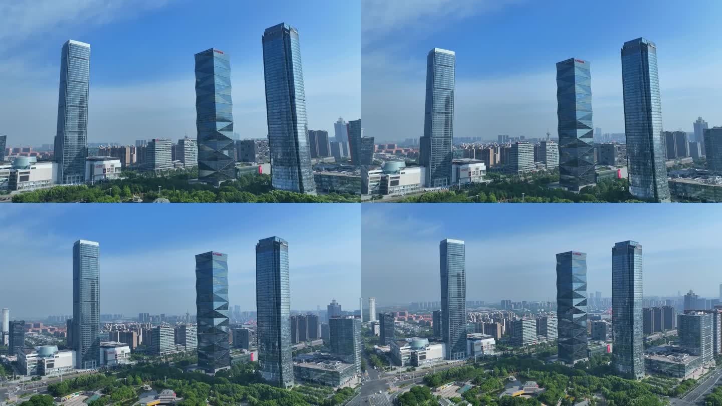 蓝天下的城市高楼