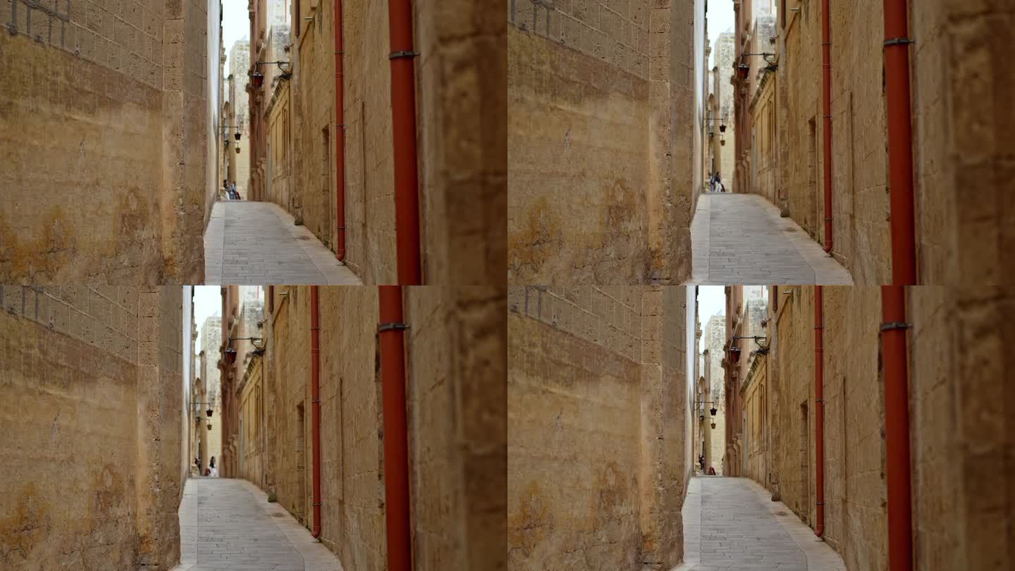 马耳他姆迪纳的一条窄巷