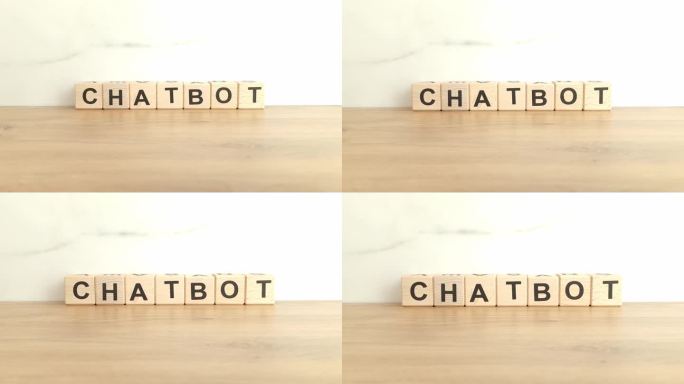 由木块制成的文字聊天机器人